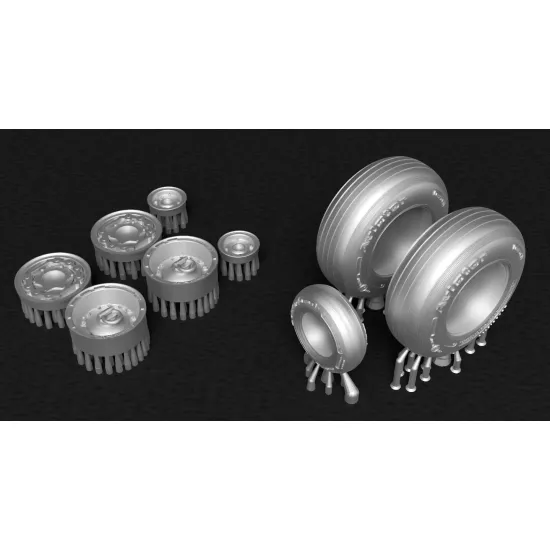 Metallic Details Mdr3275 1/32 Uh-60 Black Hawk Wheels 3d Printed Detail Set