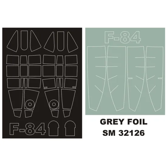 Montex Sm32126 1/32 Painting Mask For F-84e Thunderjet Outside-inside For Hobbyboss Kits