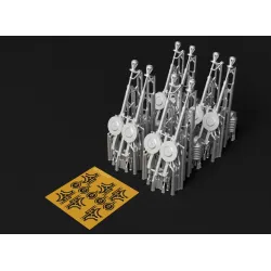 Metallic Details Mdr3298 1/32 Soviet Da-2 7/62 Mm Twin Aircraft Machine Gun 4 Pcs With Photo-etched Sights 3d Printed Detail Set
