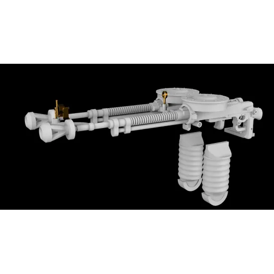 Metallic Details Mdr3298 1/32 Soviet Da-2 7/62 Mm Twin Aircraft Machine Gun 4 Pcs With Photo-etched Sights 3d Printed Detail Set