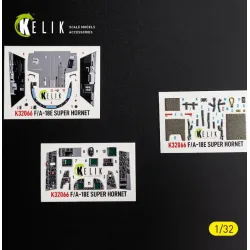 Kelik K32066 1/32 F/A-18e Super Hornet- Interior 3d Decals For Trumpeter Kit