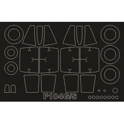 Montex Sm32150 1/32 Painting Mask For F-104 Outside-inside For Italeri Kits