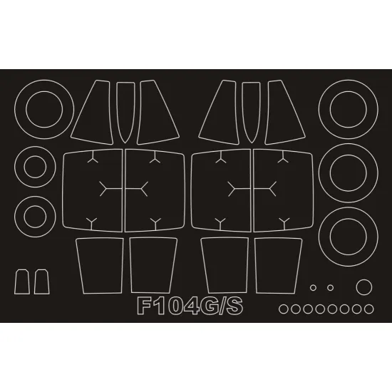 Montex Sm32150 1/32 Painting Mask For F-104 Outside-inside For Italeri Kits