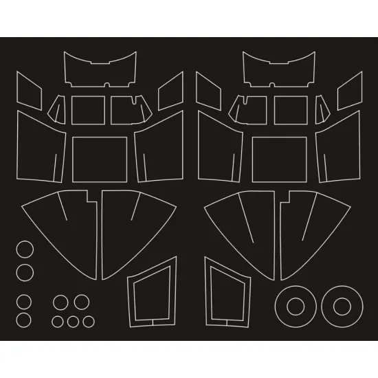 Montex Sm32163 1/32 Painting Mask For Mosquito Vi Outside-inside For Tamiya Kits