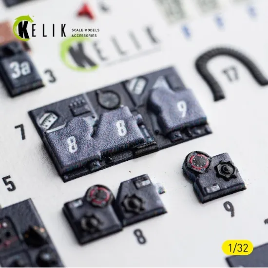 Kelik K32072 1/32 Me-262a-1 Type 2 - Interior 3d Decals For Trumpeter Kit