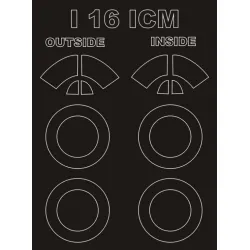 Montex Sm32175 1/32 Painting Mask For I-16 Outside-inside For Icm Kits
