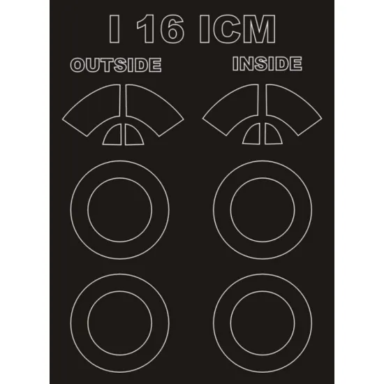 Montex Sm32175 1/32 Painting Mask For I-16 Outside-inside For Icm Kits