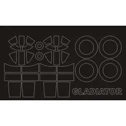 Montex Sm32187 1/32 Painting Mask For Gladiator Mk I/Ii Outside-inside For Icm