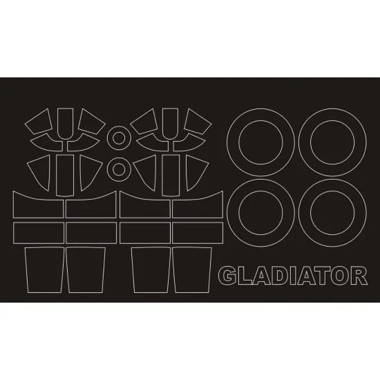 Montex Sm32187 1/32 Painting Mask For Gladiator Mk I/Ii Outside-inside For Icm