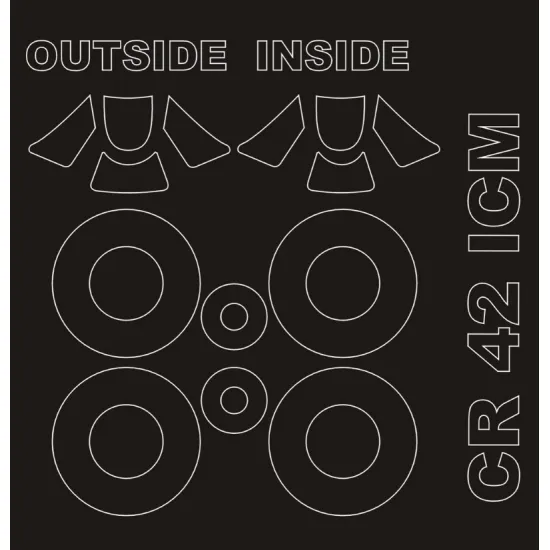 Montex Sm32192 1/32 Painting Mask For Cr-42 Outside-inside For Icm Kits