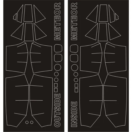 Montex Sm32213 1/32 Painting Mask For Gloster Meteor F.8/Fr.9 Out/In For Revell