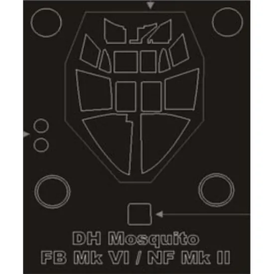 Montex Sm48004 1/48 Painting Mask For Mosquito Fbvi/Nf Mkii Outside For Tamiya