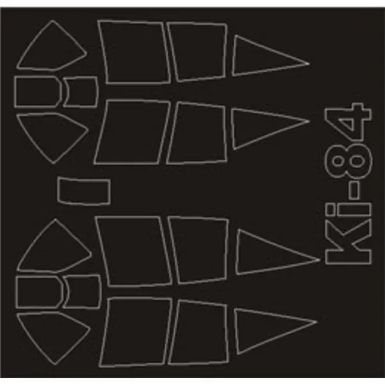 Montex Sm48011 1/48 Painting Mask For Ki-84 Hayate Outside Inside For Hasegawa Kits