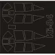 Montex Sm48011 1/48 Painting Mask For Ki-84 Hayate Outside Inside For Hasegawa Kits