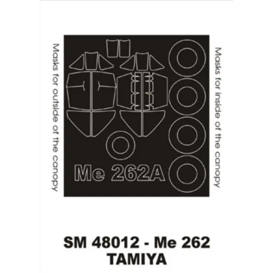 Montex Sm48012 1/48 Painting Mask For Me-262a-1a Outside Inside For Tamiya Kits