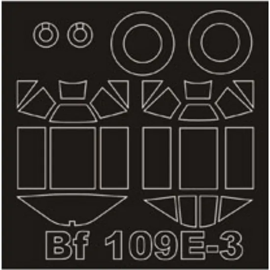 Montex Sm48021 1/48 Painting Mask For Bf-109 E-3 Outside Inside For Tamiya Kits