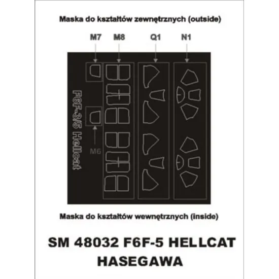 Montex Sm48032 1/48 Painting Mask For F6f-5 Hellcat Outside Inside For Hasegawa Kits