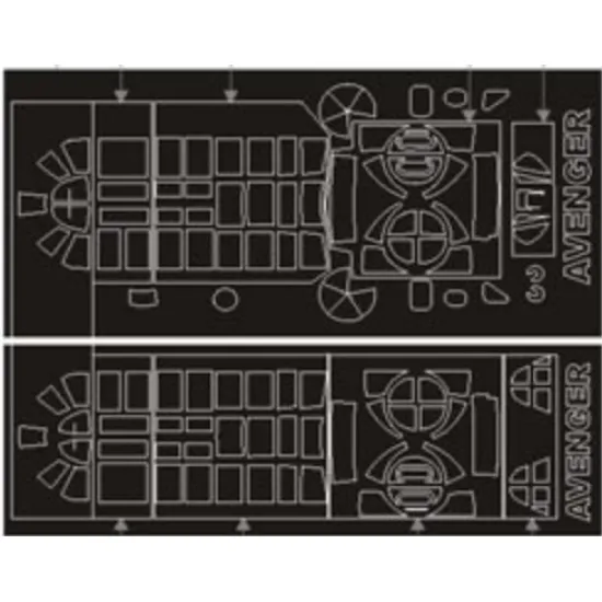 Montex Sm48041 1/48 Painting Mask For Tbf-1c Avenger Out/In For Accurate Miniatures Kits