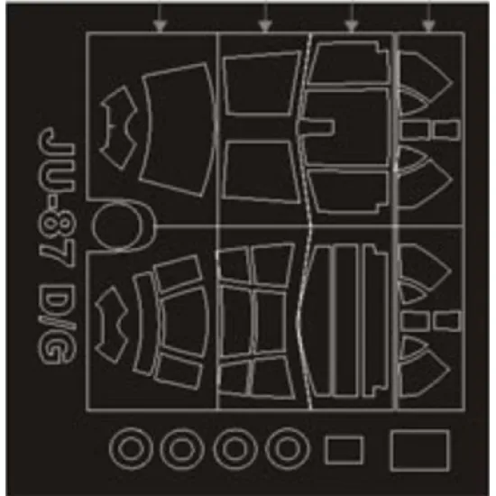 Montex Sm48048 1/48 Painting Mask For Ju-87 D/G Outside Inside For Hasegawa Kits