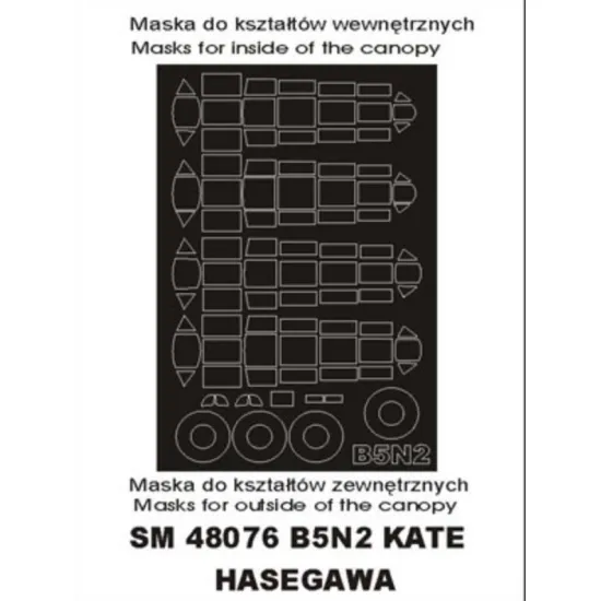 Montex Sm48076 1/48 Painting Mask For B5n Kate Outside-inside For Hasegawa Kits