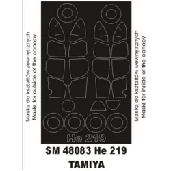 Montex Sm48083 1/48 Painting Mask For He-219 Outside Inside For Tamiya Kits