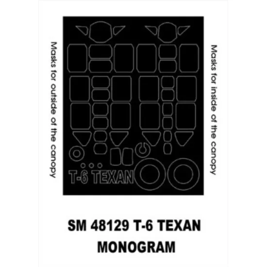Montex Sm48129 1/48 Painting Mask For T-6 Texan Out/Infor Revell/Monogram Kits