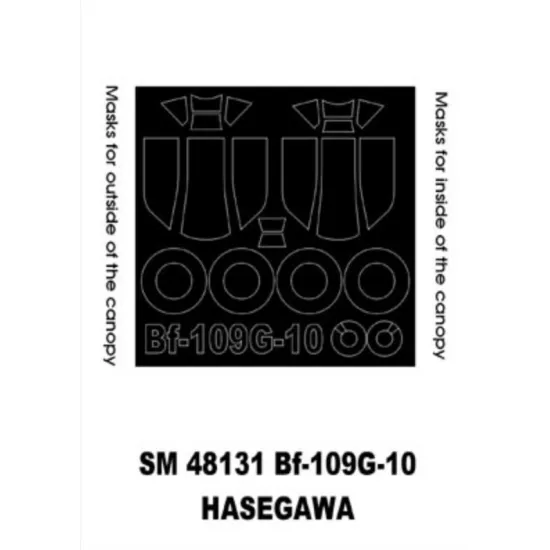 Montex Sm48131 1/48 Painting Mask For Bf-109g-10 Outside Inside For Hasegawa Kit