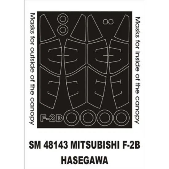 Montex Sm48143 1/48 Painting Mask For Mitsubishi F-2b Out/In For Hasegawa Kits
