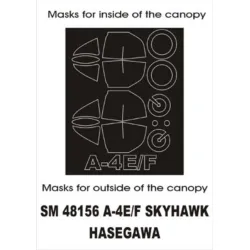 Montex Sm48156 1/48 Painting Mask For A-4e/F Skyhawk Out/In For Hasegawa Kits