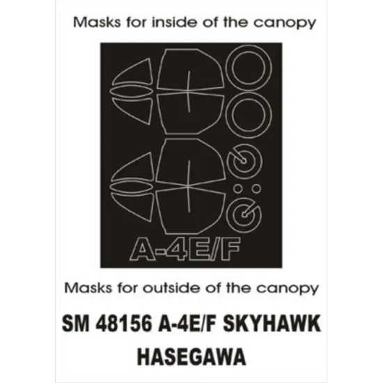 Montex Sm48156 1/48 Painting Mask For A-4e/F Skyhawk Out/In For Hasegawa Kits