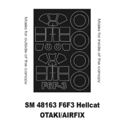 Montex Sm48163 1/48 Painting Mask For F6f3 Hellcat Out/In For Otaki/Airfix Kits