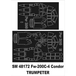 Montex Sm48172 1/48 Painting Mask For Fw-200c4 Condor Outside-inside Trumpeter