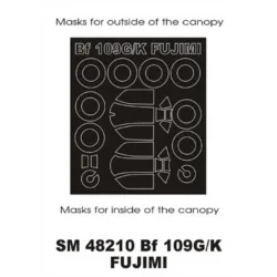 Montex Sm48210 1/48 Painting Mask For Bf 109g/K Erla Haube Outside Inside For Fujimi Kits