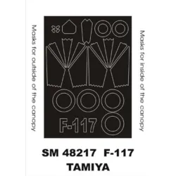 Montex Sm48217 1/48 Painting Mask For F-117 Outside Inside For Tamiya Kits