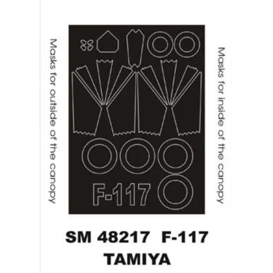 Montex Sm48217 1/48 Painting Mask For F-117 Outside Inside For Tamiya Kits