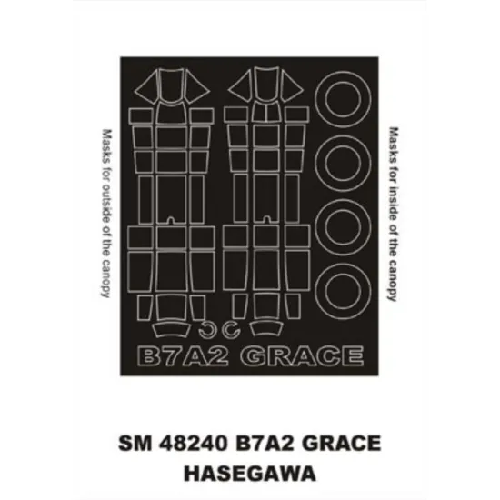 Montex Sm48240 1/48 Painting Mask For B7a2 Grace Outside Inside For Hasegawa Kit