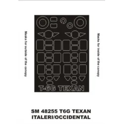 Montex Sm48255 1/48 Painting Mask For T-6 Texan Outside Inside For Italeri Kits