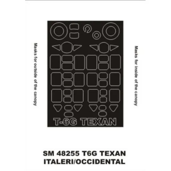 Montex Sm48255 1/48 Painting Mask For T-6 Texan Outside Inside For Italeri Kits