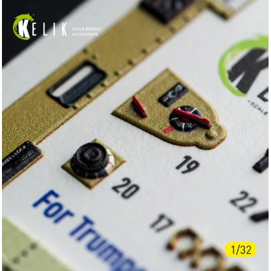 Kelik K32075 1/32 F6f-3 Hellcat Interior 3d Decals For Trumpeter Kit