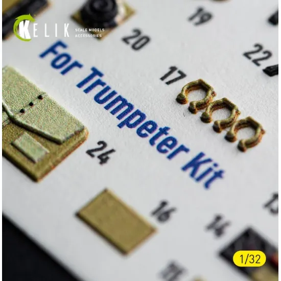 Kelik K32075 1/32 F6f-3 Hellcat Interior 3d Decals For Trumpeter Kit
