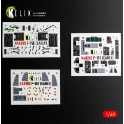 Kelik K48205 1/48 F-15e Early Interior 3d Decals For Gwh Kit