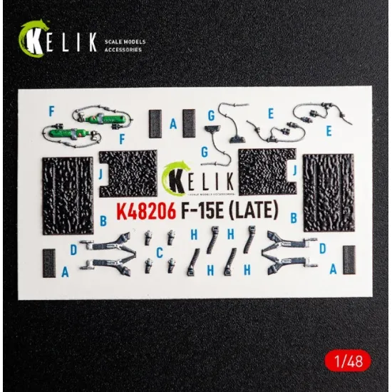 Kelik K48206 1/48 F-15e Late - Interior 3d Decals For Gwh Kit