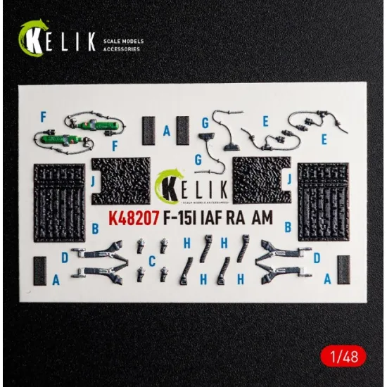 Kelik K48207 1/48 F-15i Iaf Ra Am- Interior 3d Decals For Gwh Kit