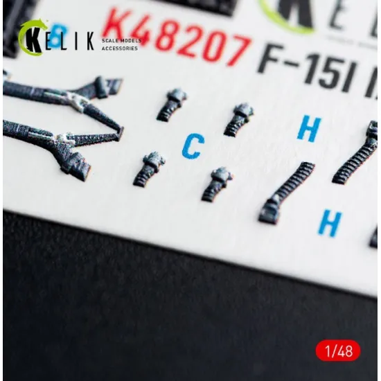 Kelik K48207 1/48 F-15i Iaf Ra Am- Interior 3d Decals For Gwh Kit