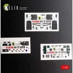 Kelik K48208 1/48 Ah-1z Viper- Interior 3d Decals For Kittyhawk/Zimi Model Kit
