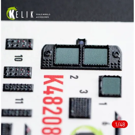 Kelik K48208 1/48 Ah-1z Viper- Interior 3d Decals For Kittyhawk/Zimi Model Kit