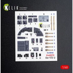 Kelik K48213 1/48 Do-17z-2 - Interior 3d Decals For Icm Kit