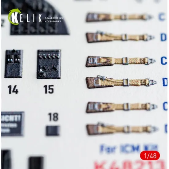 Kelik K48213 1/48 Do-17z-2 - Interior 3d Decals For Icm Kit