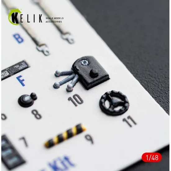 Kelik K48220 1/48 Vampire Fb Mk 9 - Interior 3d Decals For Trumpeter Kit