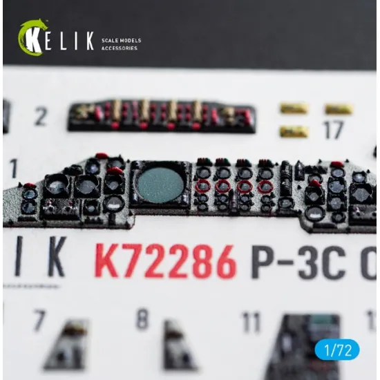 Kelik K72286 1/72 P-3c Orion- Interior 3d Decals For Hasegawa Kit